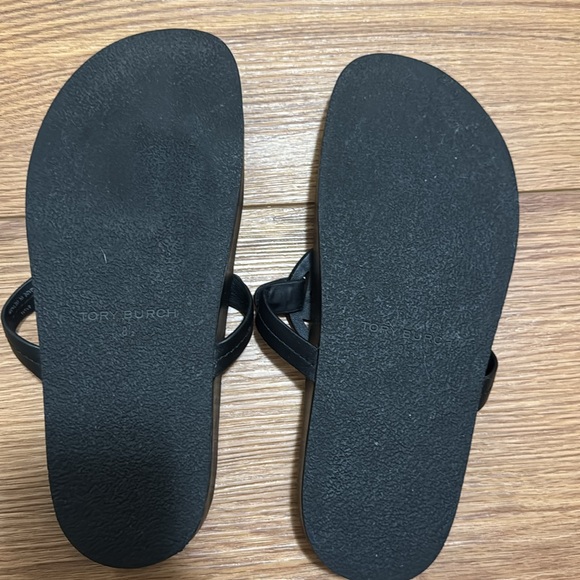 Tory Burch Black Logo Sandals - Picture 2 of 3
